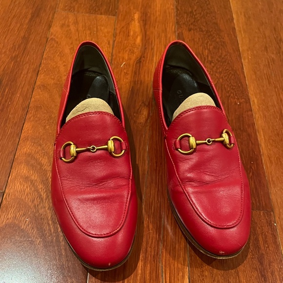 Gucci | Brixton Red Loafers Horsebit 35 - Picture 2 of 8